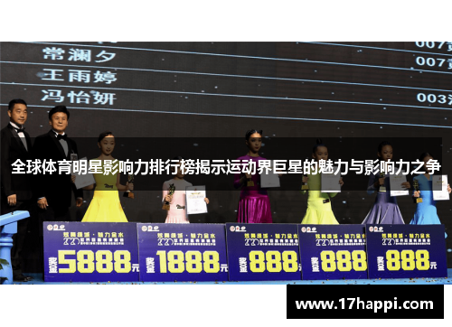 全球体育明星影响力排行榜揭示运动界巨星的魅力与影响力之争
